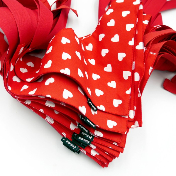 Dog bandana with Hearts pattern Psiakrew handkerchief style to tie around your pet’s neck