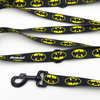 Dog Leash Batdog width 2.5 cm, 1"  wide, black, big snap hook 8 cm