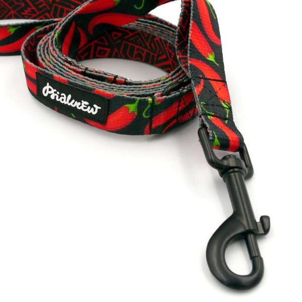 Dog Leash Red Hot Chili width 2 cm 0.78 ", black extras