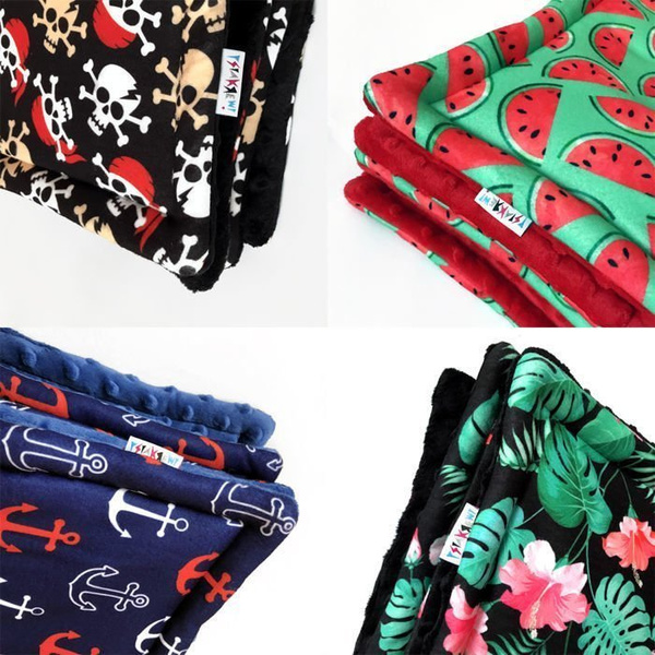 Premium Mat Plaid Blanket for the dog, Watermelon Psiakrew Design