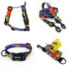 ACCESSORY KIT. Big dog. Colorful Thicket Psiakrew Series; Collar, Harness, Leash, Pouch