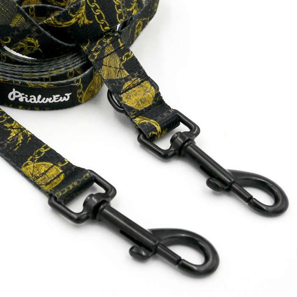 Long Dog Leash Donatella width 2 cm (0.78") wide, , black snap hook