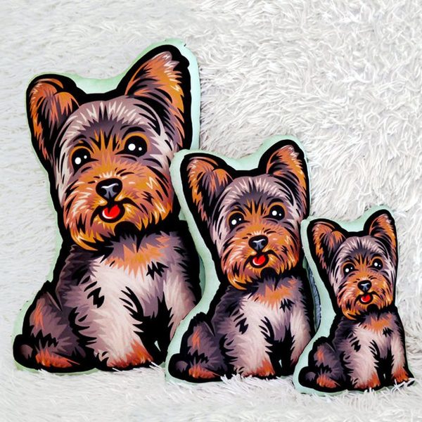Kissen Hund Yorkshire Terrier Psiakrew Geschenk Kuscheltier für ein Kind Psiakrew