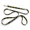 Walking leash for Dog BatDog Psiakrew, width 2 cm, golden snap hook 6 cm