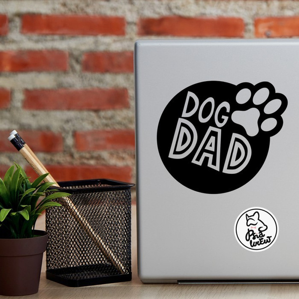 Naklejka na samochód Dog Dad Psiakrew dla Psiego Taty Czarna