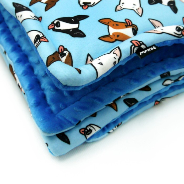 Hundedecke Bull Terriers Psiakrew - matt, Minky Fleece Plaid