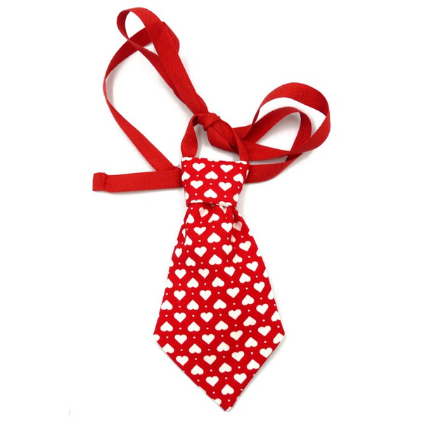 Valentine's Day tie for a dog with hearts Psiakrew