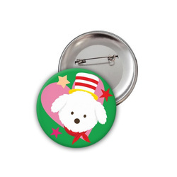Dog Maltese Christmas Badge Psiakrew Button Badzyk 25mm