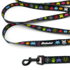 Long Dog Leash Invaders Psiakrew width 2 cm (0.78"), black snap hook 6 cm