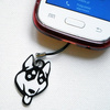 Husky dog pendant, phone tag, charms