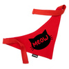 Red Personalized Dog Bandana, Your Logo Graphic, Tied Handkerchief, Scarf Psiakrew