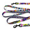 Long Dog Leash Crazy Leopard width 2 cm (0.78")  wide, , black snap hook