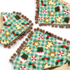 Psiakrew dog bandana, tied handkerchief, Christmas motifs Yam, pompoms