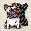 Decorative Dog Pillow Cushion French Bulldog white-beige cuddly mascot
