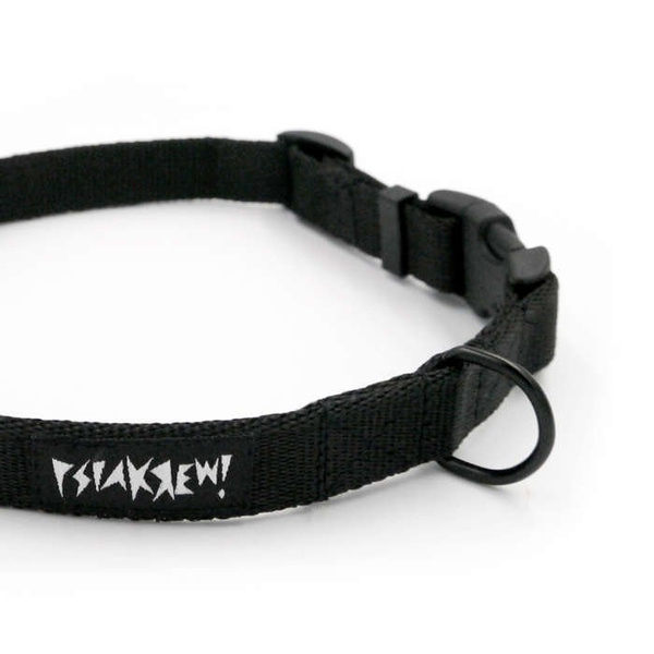 Black Collar for dog Psiakrew, 2 cm 0.78" wide, for smaller dogs