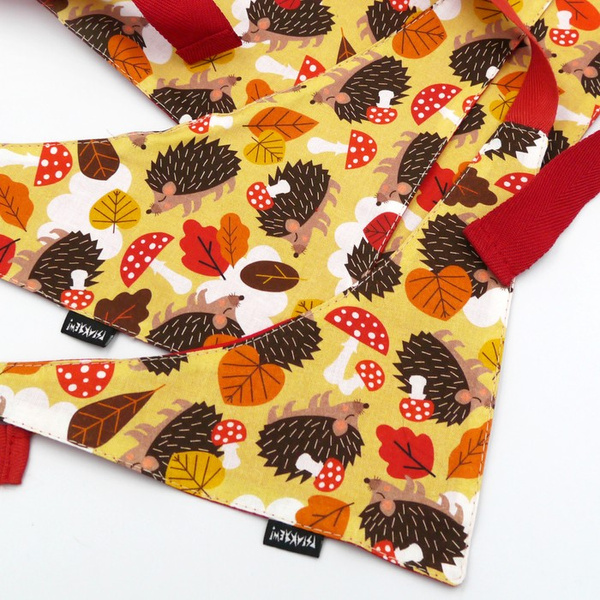 Premium Dog Bandana Hedgehog Dreamer handkerchief style to tie around your pet’s neck