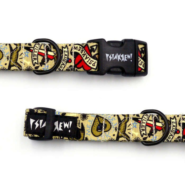 Dog Collar Psiakrew Dog Tattoo Flash, 2 cm 0.78" wide, for smaller dogs