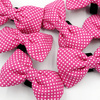 Pink Dog Bow Tie with white polka dots, elegant classic Psiakrew bow