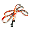 Dog Leash Foxy Lady width 2.5 cm, 1"  wide, big black snap hook 8 cm