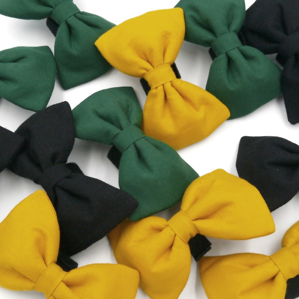 Dog Bow dark green Psiakrew, Pet Bow Tie, Bowtie, Collar Attachment