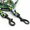 Long Dog Leash Bamboo Panda Psiakrew width 2 cm (0.78"),  black snap hook 7 cm (3,15")