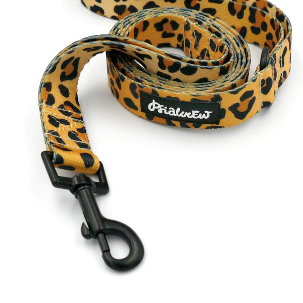 Dog Leash Tarzan width 2.5 cm, 1"  wide, black snap hook 6 cm