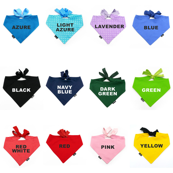 Personalisiertes Bandana mit dem Namen des Hundes Psiakrew in rot-weiß kariertem Vichy