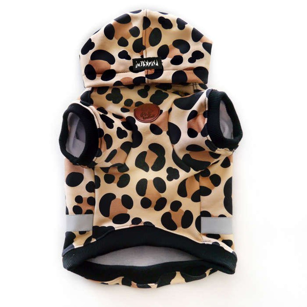 Dog Hoodie Leopard Psiakrew