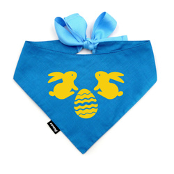 Wielkanocna Niebieska Bandana dla Psa Easter Egg Psiakrew chusteczka apaszka dla pupila
