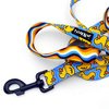 Dog Leash Ducky Duck width 2.5 cm, 1"  wide, big black snap hook 8 cm