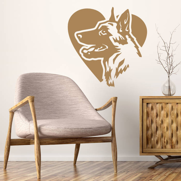 Malinois Love Dog wall decal Psiakrew