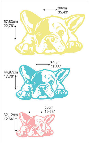 Wandtattoo Hund French Bulldog Dreamer Wanddekoration für ein Kinderzimmer für einen Hundeliebhaber