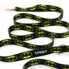 Dog Leash Batdog, 2 cm wide, gold small snap hook 4 cm