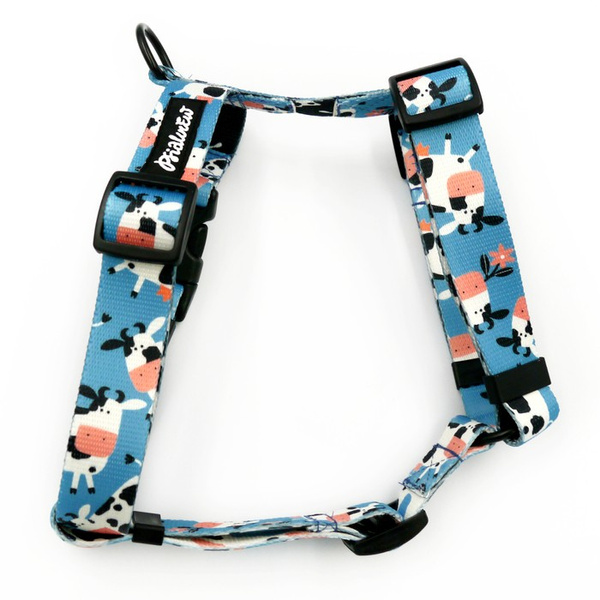 Harness for Dog, Model Spotted Cow Guard Harness, black extras