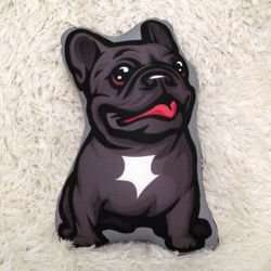 Decorative Dog Pillow Cushion French Bulldog black cuddly mascot