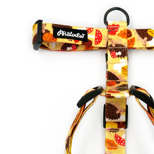 Hundegeschirr - Träumer Igel - Wachgeschirr, für mittlere und große Hunde, schwarze Beschläge