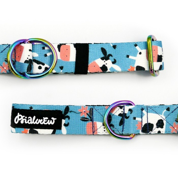 Halbes Würgehalsband Spotted Cow Psiakrew 2,5 cm für mittelgroße und größere Hunde