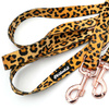 Dog Leash Tarzan width 2.5 cm, 1" wide, pink gold, big snap hook 8 cm