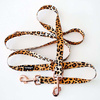 Dog Leash Tarzan width 2.5 cm, 1" wide, pink gold, big snap hook 8 cm