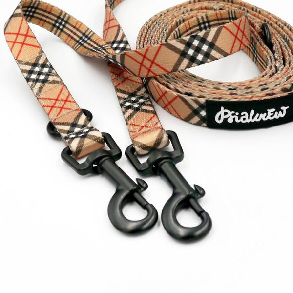 Hundeleine Dogberry Psiakrew Breite 1,5 cm, schwarzer Karabinerhaken 6 cm