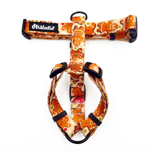 Harness for Dog, Cinnamon Gingerbread Psiakrew Guard Harness Small Harness for small dogs, puppies, black extras