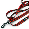 Dog Leash Lumberjack width 2 cm 0.78 ", black extras