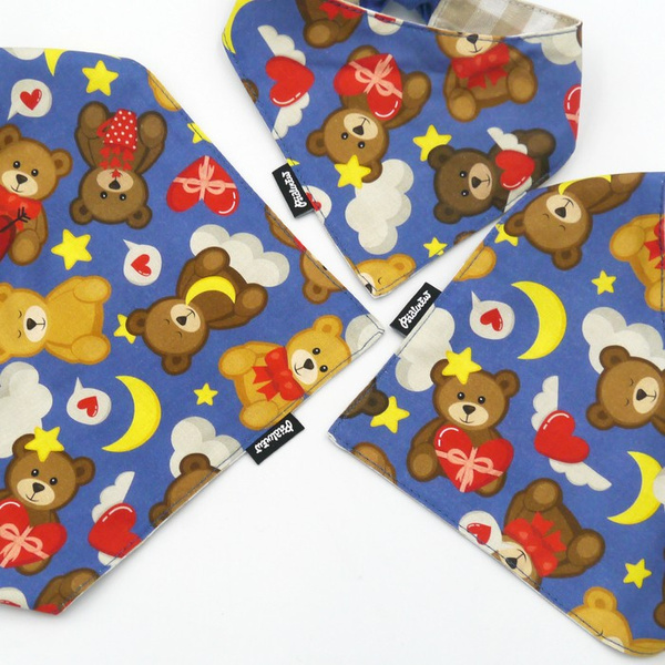 Teddy Bear Psiakrew Bandana, gebundenes Taschentuch, Baumwollschal