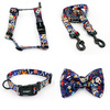 ACCESSORY KIT. Big dog. Día de los Muertos Psiakrew Series; Collar, Harness, Leash, Bow tie