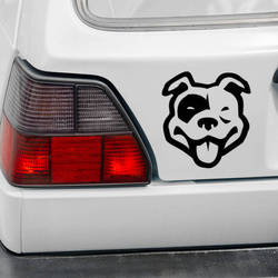 Amstaff Psiakrew dog car sticker for light car bodies