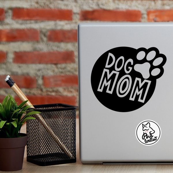 Naklejka na samochód Dog Mom Psiakrew dla Psiej Mamy Czarna