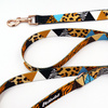 Walking leash for Dog Wild Animals Psiakrew, width 2 cm, golden snap hook 6 cm