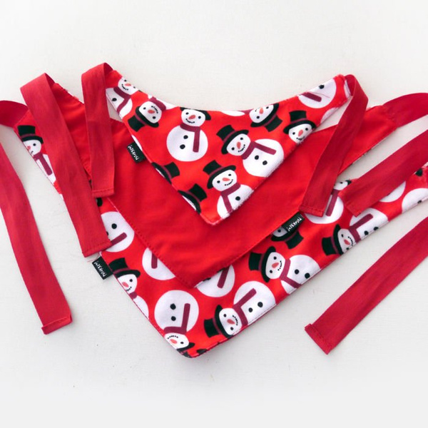 Premium Dog Bandana Snowman handkerchief style to tie around your pet’s neck
