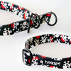 Half-choke collar Pirates, 2.5 cm wide, medium and big dogs, black extras