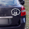 Dachshund Psiakrew dog car sticker for dark car bodies